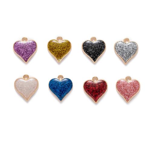 Zinc Alloy Enamel Pendants, Heart, DIY 