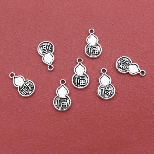 Zinc Alloy Jewelry Pendants, Calabash, silver color plated, DIY Approx 2mm, Approx 