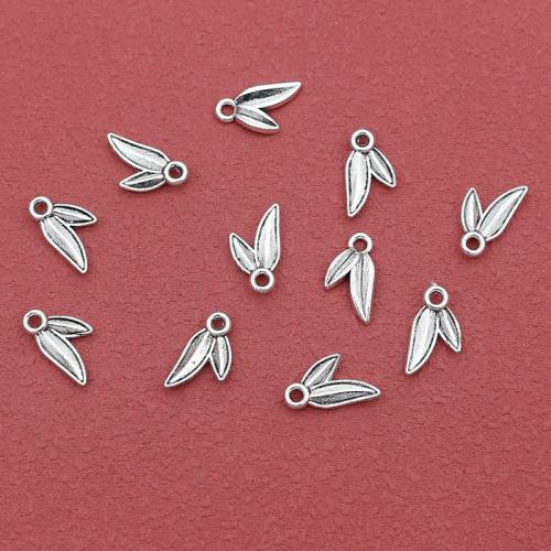 Zinc Alloy Leaf Pendants, silver color plated, DIY Approx 1.5mm, Approx 