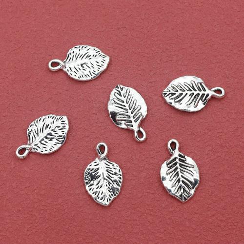 Zinc Alloy Leaf Pendants, silver color plated, DIY Approx 1.5mm, Approx 