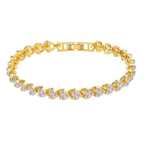 Zinc Alloy Crystal Bracelets, with Crystal, fashion jewelry & for woman [