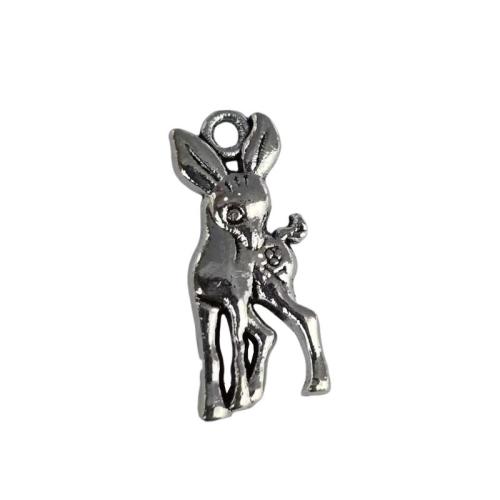 Pendentifs animaux en alliage de zinc, gazelle, Plaqué de couleur d'argent, DIY, couleur originale, Vendu par PC