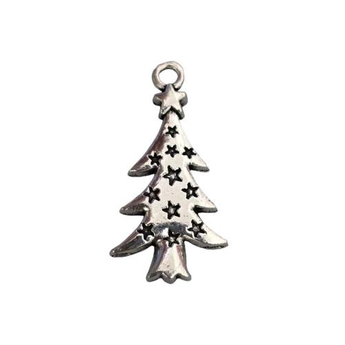 Zinc Alloy Christmas Pendants, Christmas Tree, antique silver color plated, DIY [