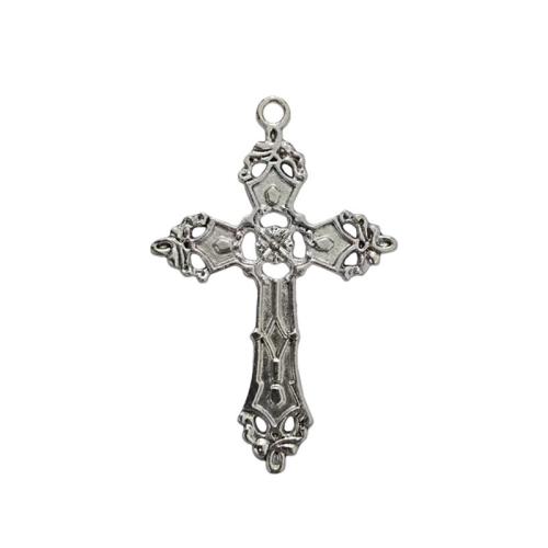 Zinc Alloy Cross Pendants, antique silver color plated, DIY, original color 