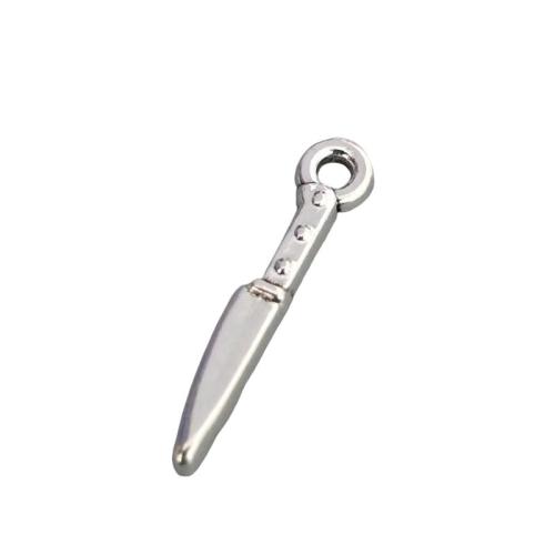 Zinc Alloy Tool Pendants, Sword, antique silver color plated, DIY, original color 