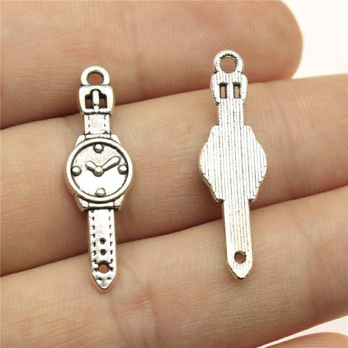 Zinc Alloy Charm Connector, Watch, plated, DIY & 1/1 loop 