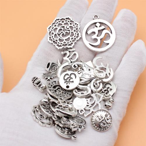 Zinc Alloy Charm Connector, antique silver color plated, DIY & 1/1 loop 