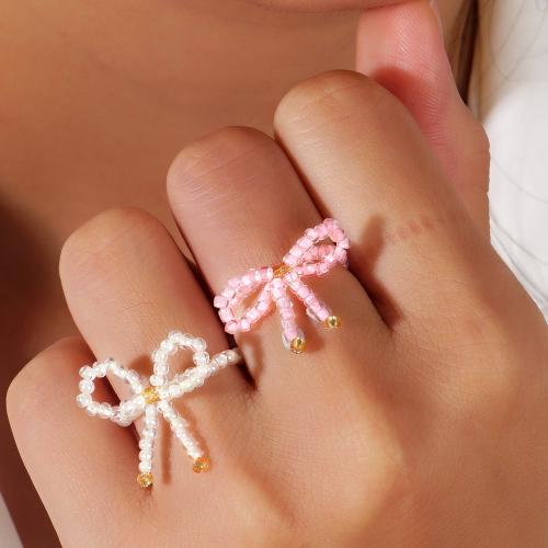 Seedbead Finger Ring, handmade, fashion jewelry & for woman 