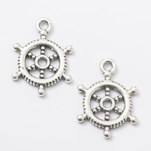 Zinc Alloy Ship Wheel & Anchor Pendant, DIY [