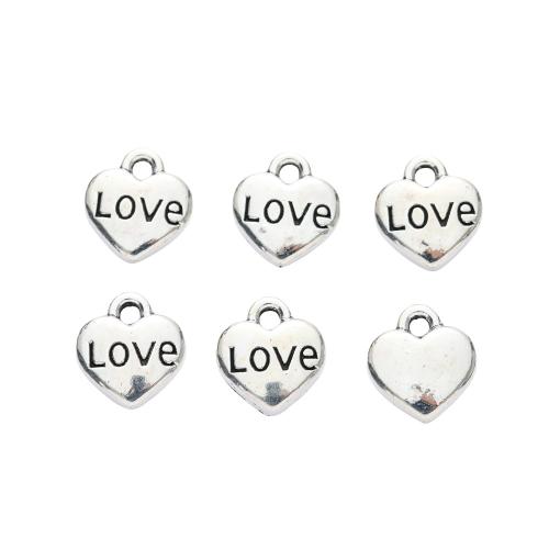 Zinc Alloy Heart Pendants, DIY [