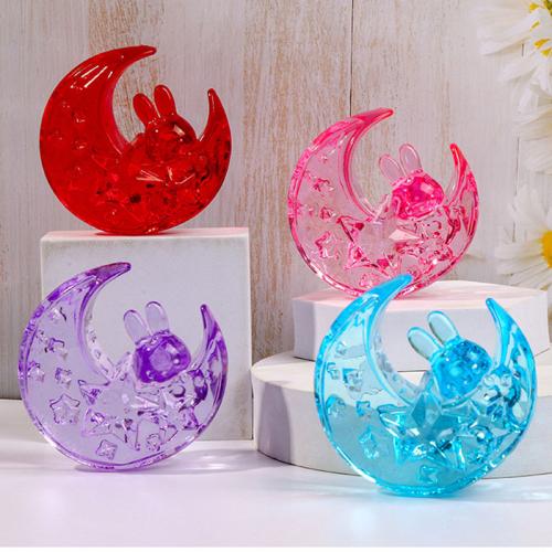 Acrylic Decoration, Moon, injection moulding, for home and office, Random Color [