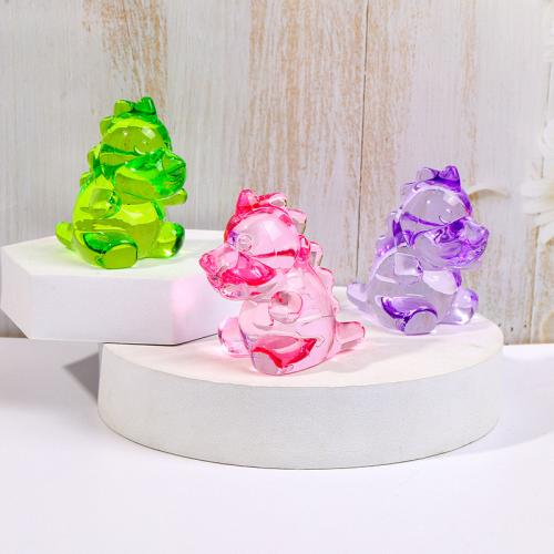 Acrylic Decoration, Dinosaur, injection moulding, for home and office, Random Color [