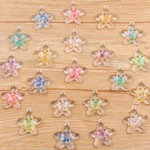 Cartoon Resin Pendant, Star, DIY [