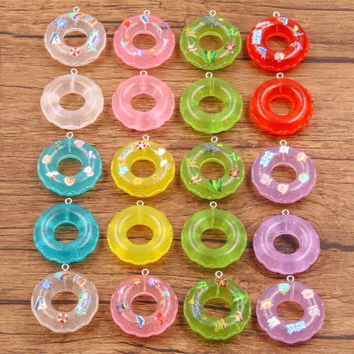 Imitation Food Resin Pendants, Round, DIY 