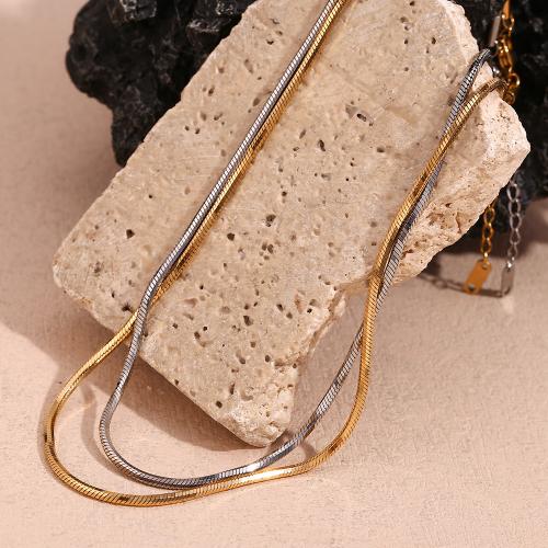 Titanium Steel Jewelry Necklace, plated, fashion jewelry 