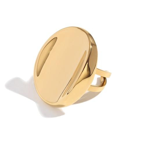 Anillo de dedo de acero Titanium de, Partículas de acero, chapado, Joyería, dorado, Vendido por UD