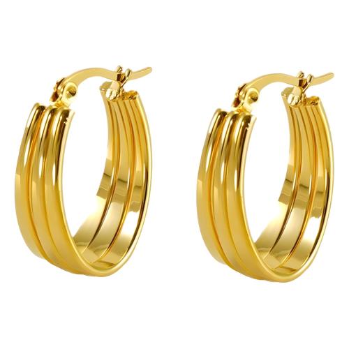 Stainless Steel Leverback Earring, 304 Stainless Steel, 18K gold plated, fashion jewelry & for woman 