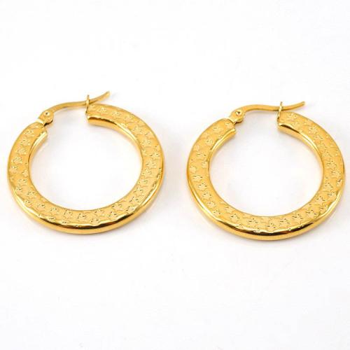 Stainless Steel Leverback Earring, 304 Stainless Steel, 18K gold plated, fashion jewelry & for woman 