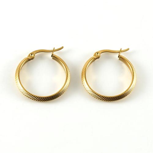 Stainless Steel Leverback Earring, 304 Stainless Steel, 18K gold plated, fashion jewelry & for woman 