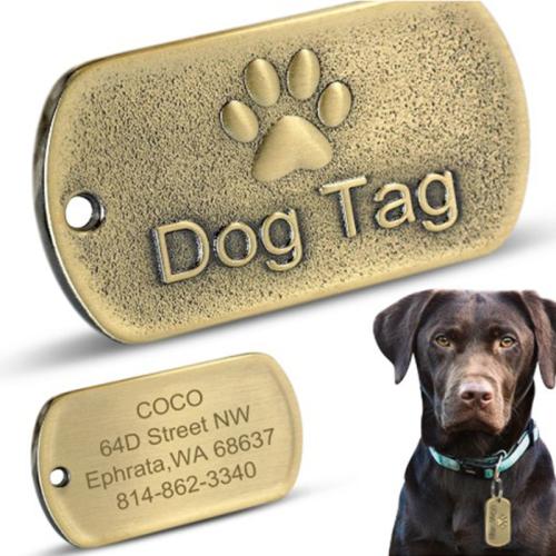 Zinc Alloy Pet Tag, DIY golden 