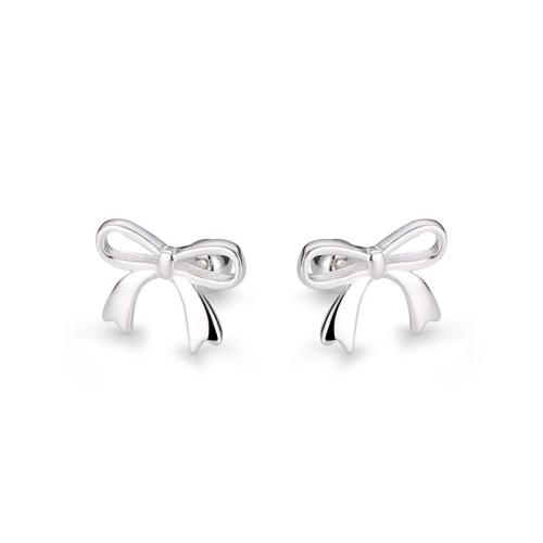 Sterling Silver Stud Earring, argent sterling 925, Placage, pour femme, argent, Vendu par paire