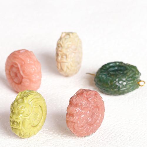 Agate Beads, Alexa Agate, Carved, DIY Random Color 