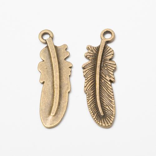 Zinc Alloy Feather Pendants, DIY [