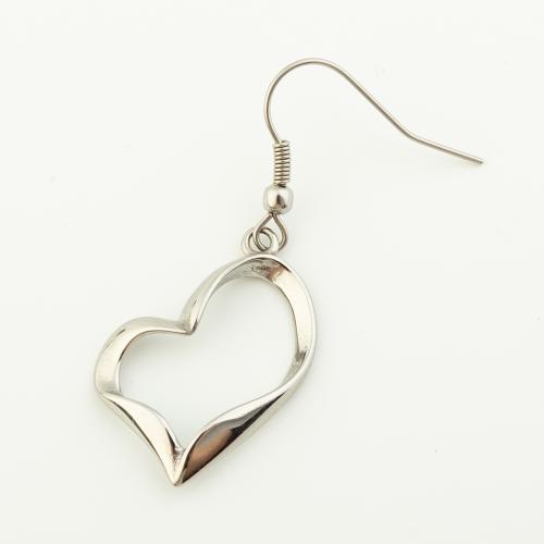 Stainless Steel Drop Earring, 316 Stainless Steel, Heart, fashion jewelry & for woman, original color 