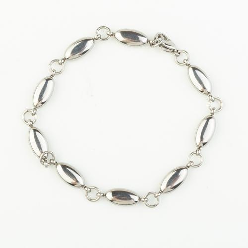 Stainless Steel Chain Bracelets, 304 Stainless Steel, fashion jewelry & for woman, original color, 6.5mm Approx 21 cm 