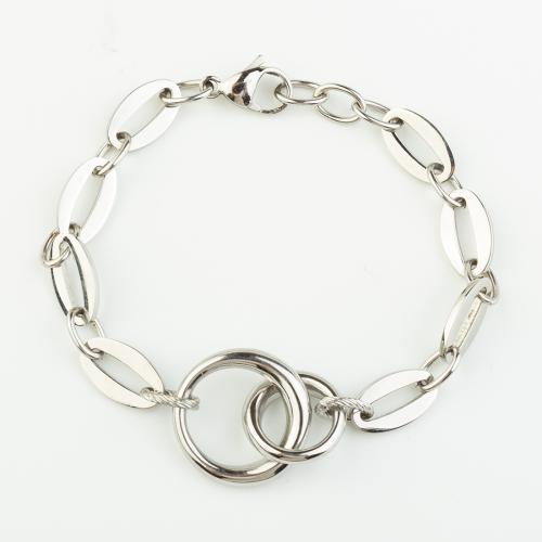 Stainless Steel Chain Bracelets, 304 Stainless Steel Chain, with 316 Stainless Steel, fashion jewelry & for woman, original color Approx 20.5 cm 