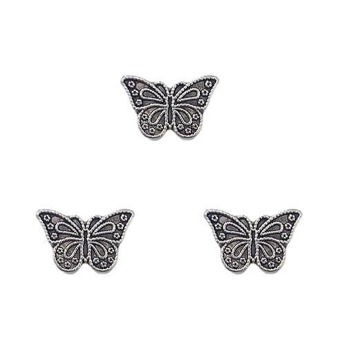 Zinc Alloy Animal Beads, Butterfly, antique silver color plated, DIY Approx [