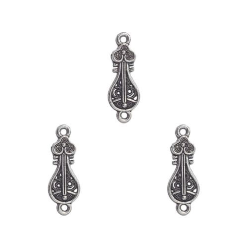 Zinc Alloy Charm Connector, Musical Instrument, antique silver color plated, DIY & 1/1 loop Approx 