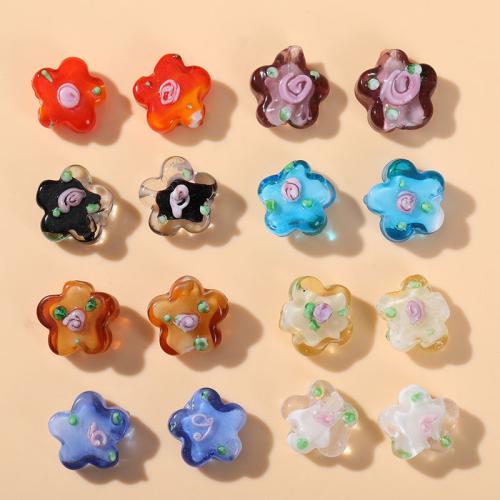 Blume Murano Perlen, Lampwork, DIY, keine, 14mm, ca. 100PCs/Tasche, verkauft von Tasche[