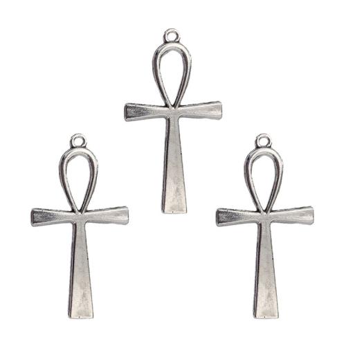 Zinc Alloy Cross Pendants, antique silver color plated, DIY 