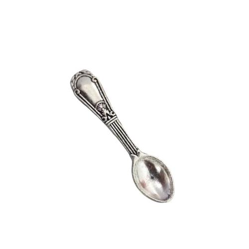 Zinc Alloy Jewelry Pendants, Spoon, antique silver color plated, DIY, original color 