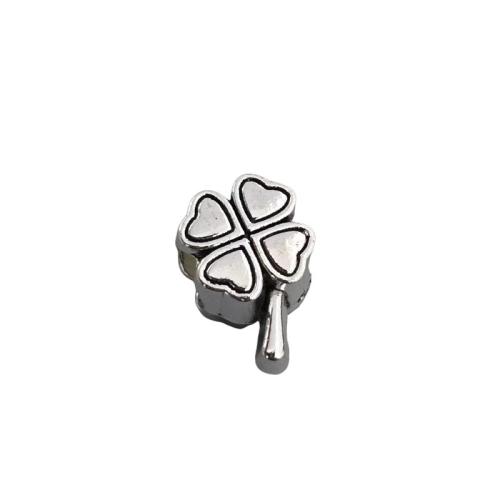 Zinc Alloy Clover Pendant, Four Leaf Clover, antique silver color plated, DIY, original color 