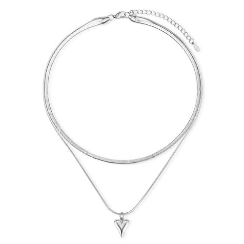 Collier de bijoux de titane, Acier titane, poli, pour femme, couleur originale Environ 41-50 m, Vendu par PC