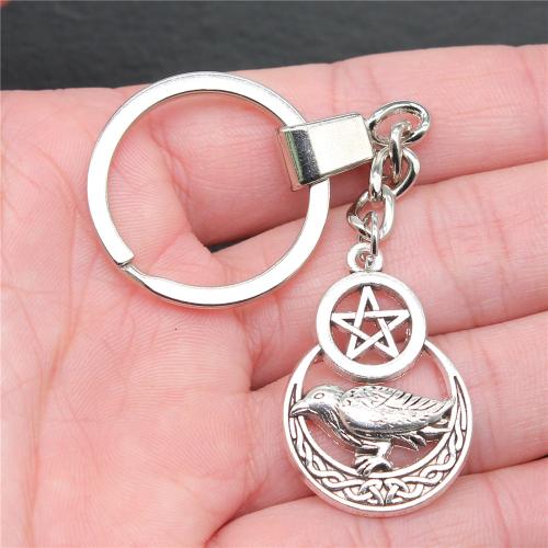 Zinc Alloy Key Chain Jewelry, antique silver color plated, fashion jewelry 