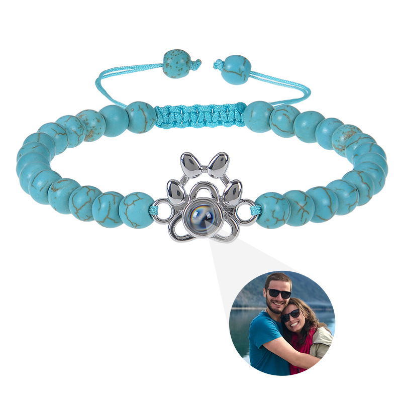 Abrazine Stone bracelet, avec fil élastique, différents matériaux pour le choix & unisexe & Personnalisé, plus de couleurs à choisir, Vendu par PC