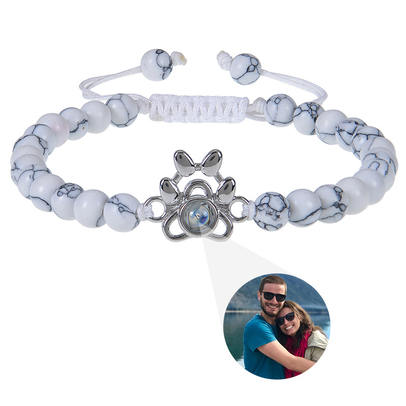 Abrazine Stone bracelet, avec fil élastique, différents matériaux pour le choix & unisexe & Personnalisé, plus de couleurs à choisir, Vendu par PC