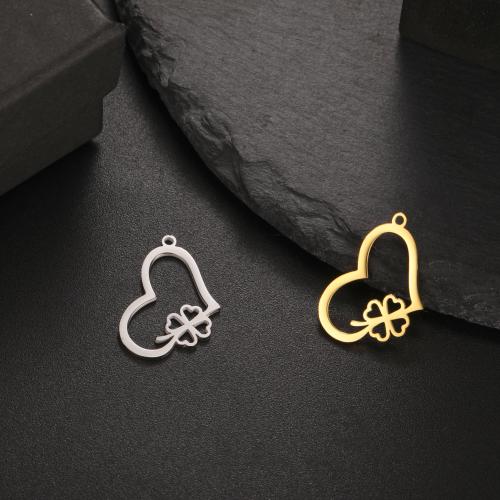 Stainless Steel Heart Pendants, 304 Stainless Steel, Vacuum Ion Plating, DIY 