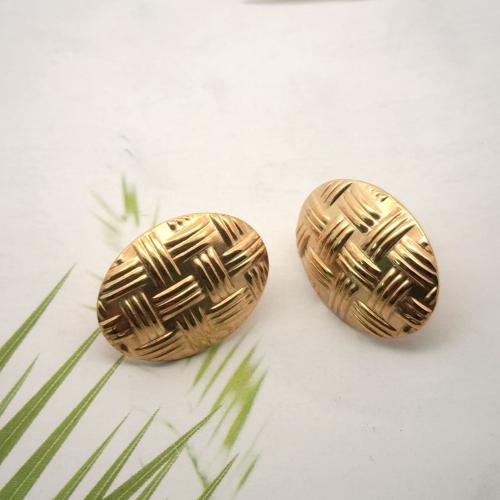 Stainless Steel Earring Stud Component, 304 Stainless Steel, DIY, golden 