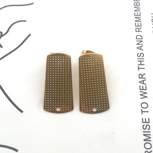 Stainless Steel Earring Stud Component, 304 Stainless Steel, DIY, golden 