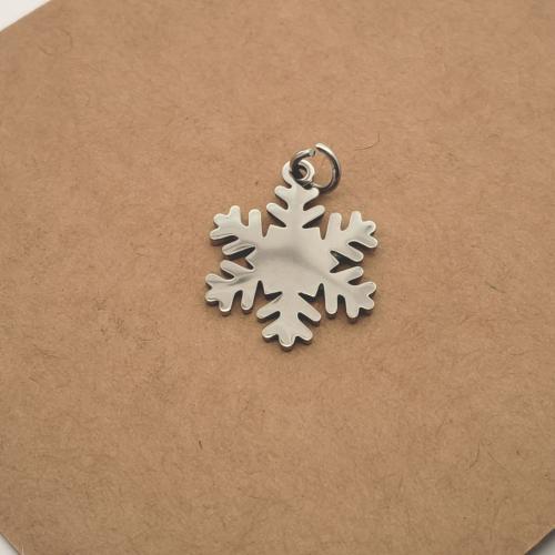 Stainless Steel Pendants, 304 Stainless Steel, Snowflake, Fine Polishing & DIY, original color 