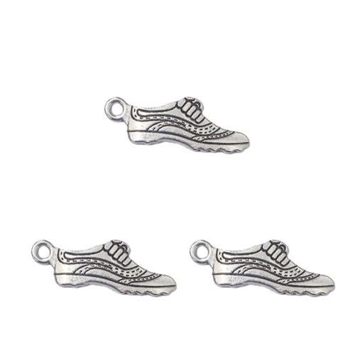 Zinc Alloy Shoes Pendants, antique silver color plated, DIY Approx [