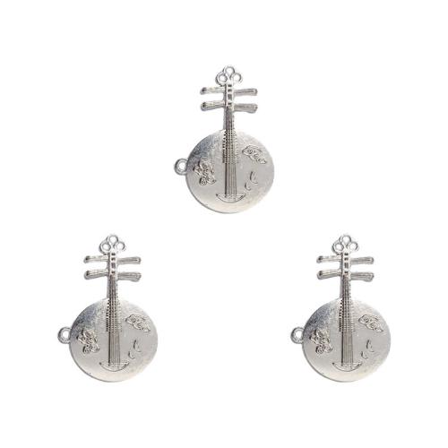 Musical Instrument Shaped Zinc Alloy Pendants, antique silver color plated, DIY Approx [