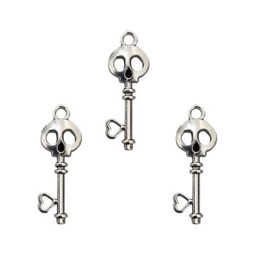 Zinc Alloy Key Pendants, antique silver color plated, DIY Approx [