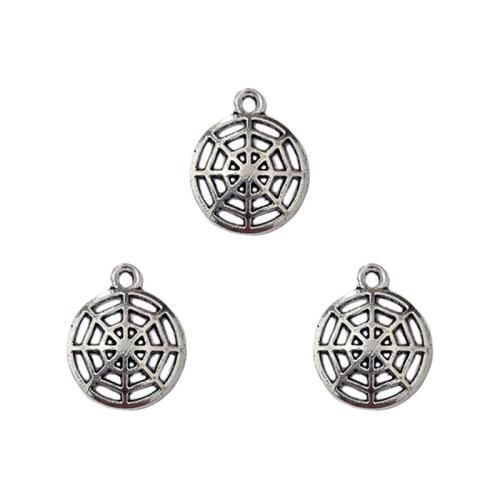 Zinc Alloy Jewelry Pendants, Spider Web, antique silver color plated, DIY Approx 