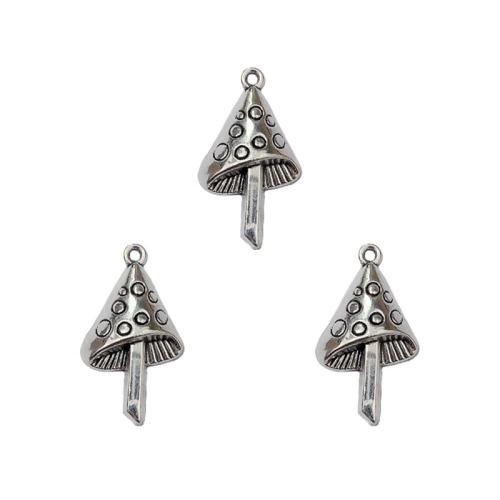 Zinc Alloy Jewelry Pendants, mushroom, antique silver color plated, DIY Approx 