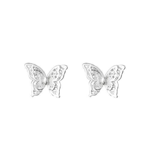 Sterling Silver Stud Earring, argent sterling 925, pour femme, argent, Vendu par paire